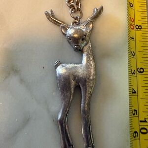 Silver Deer Pendant Necklace